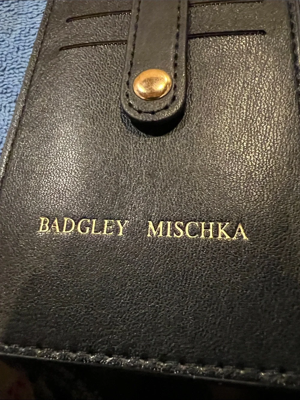 Badgley Mischka Black Card Holder
